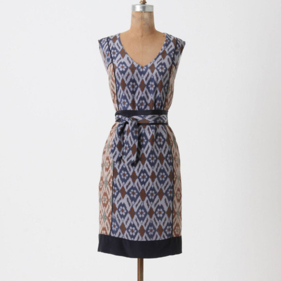 Anthropologie Dresses & Skirts - Anthropologie silk Coquille belted shift dress